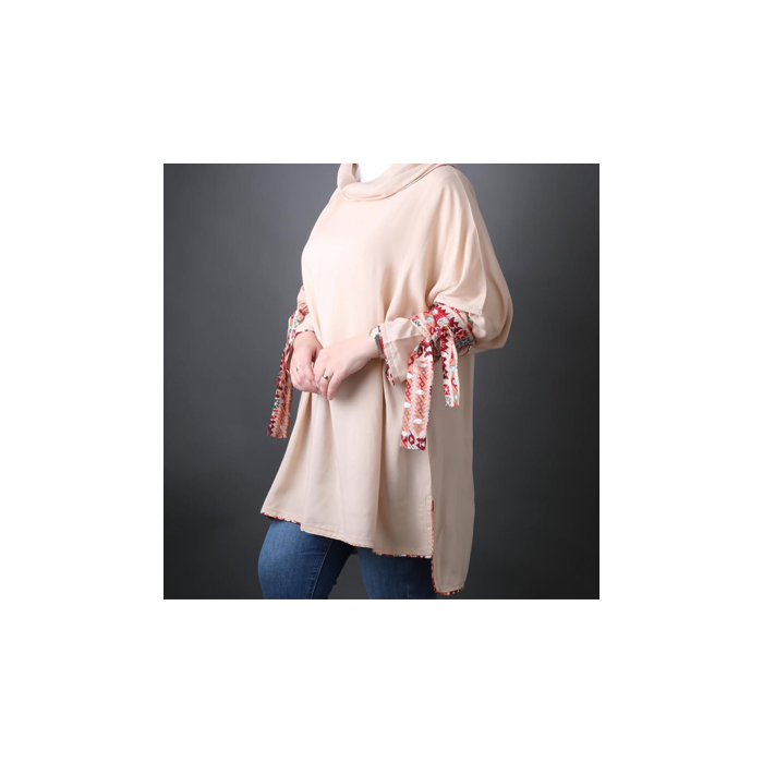 Blazer linen – Beige Embroidered