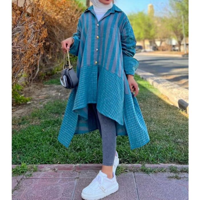 Shirt Dress – Blue Striped