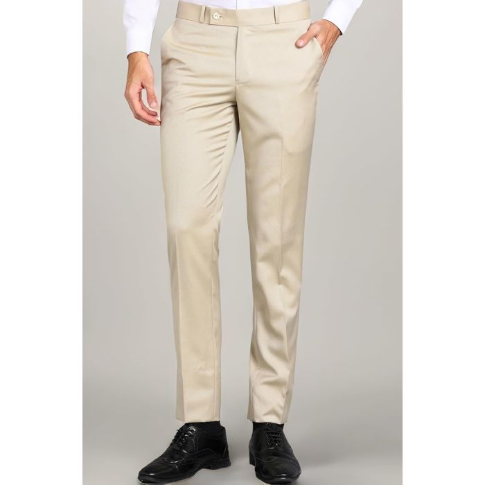 Beige Formal Trouser