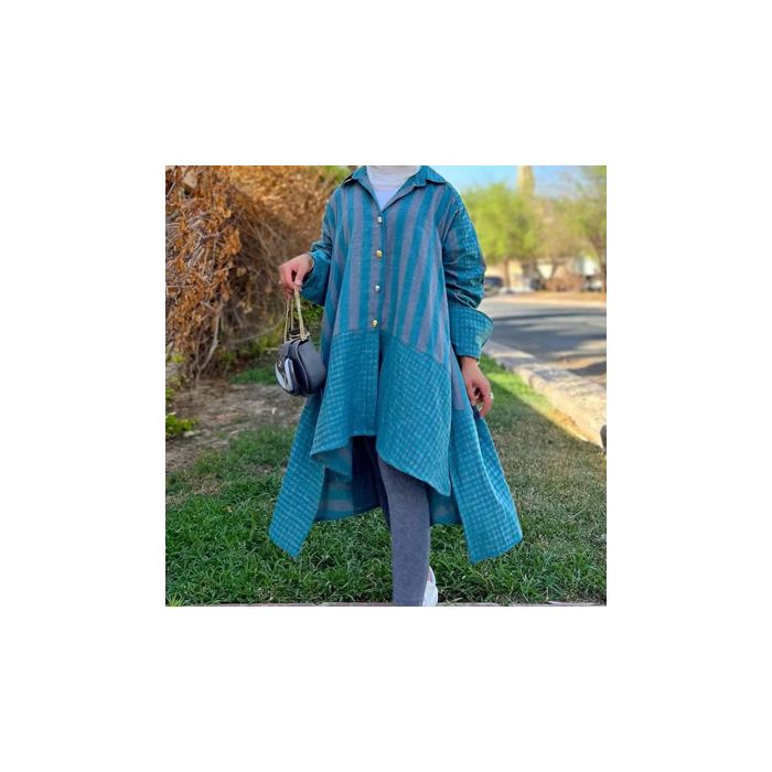 Shirt Dress – Blue Striped