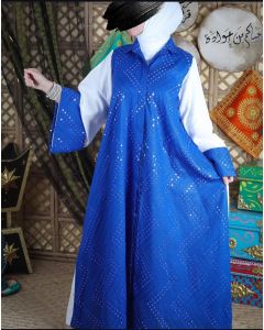 Embellished Blue Abaya