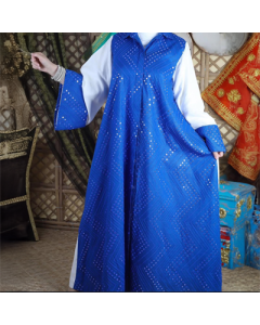 Embellished Blue Abaya
