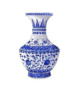 Ceramic Vase – Blue & White