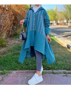 Shirt Dress – Blue Striped